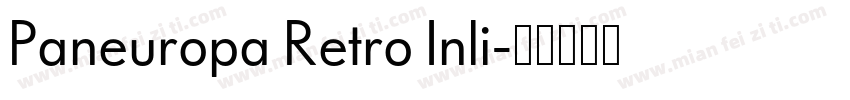 Paneuropa Retro Inli字体转换